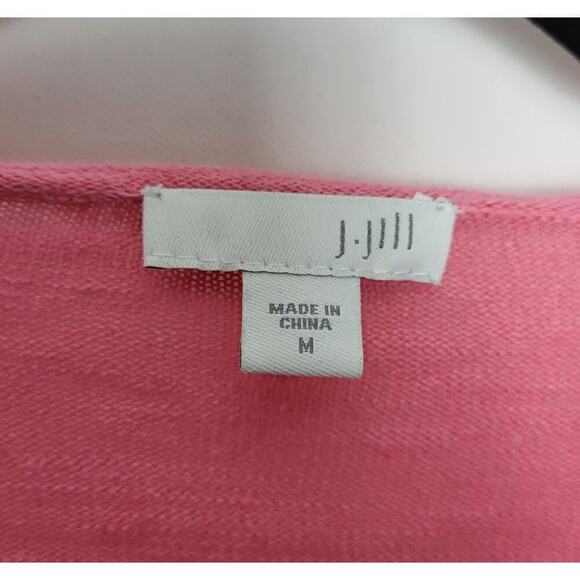 J.Jill Medium Pink 100% Linen Top Women's 3/4‎ sleeves - Picture 7 of 7